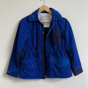 -Zadig & Voltaire Blue Worn Wash Utility Jacket XS